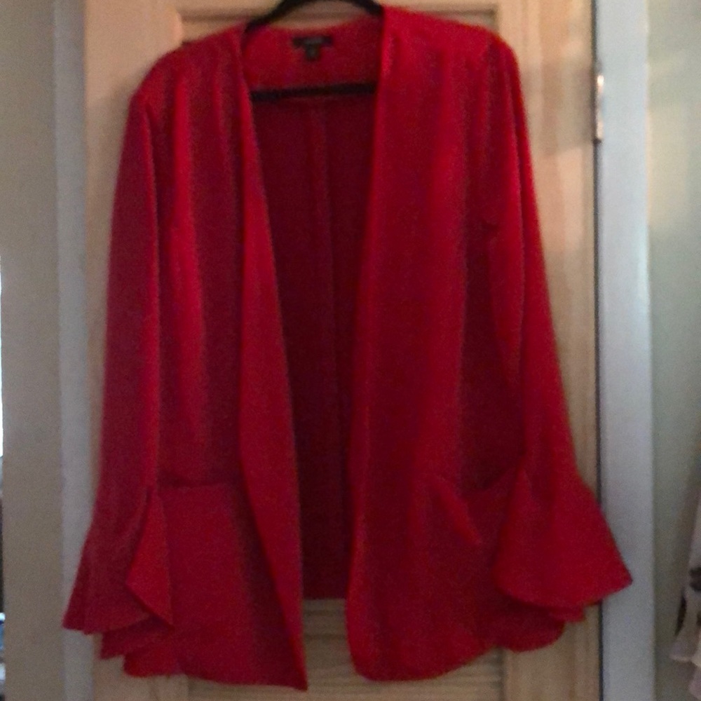 Alfani xxl red jacket with bell sleeve